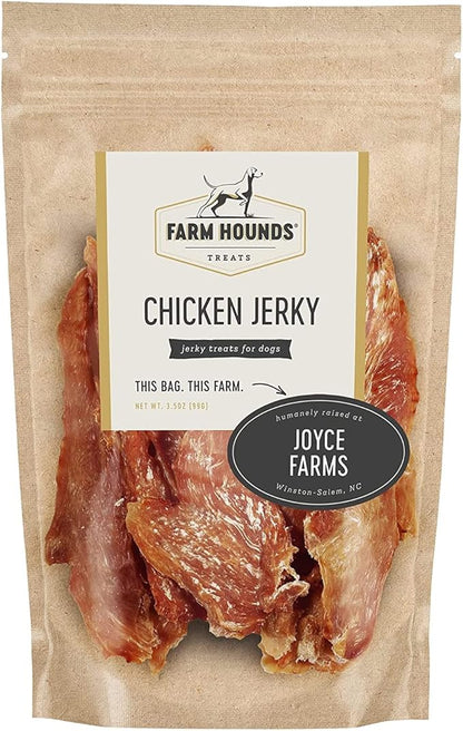Farm Hounds Premium Chicken Jerky for Dogs, 100% Made from Humanely-Raised Chickens, Dog Jerky Treats, Healthy Delicious Dog Trainer Dehydrated Chicken Jerky Tenders, Made in USA, 2-Pack