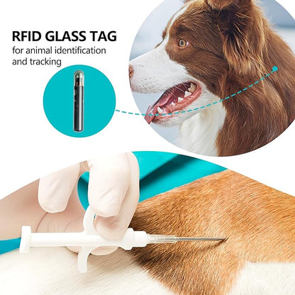 20 Pack ISO Pet ID Microchip Tags Universal Standard 134.2Khz FDX-B Smaller Size 8 MM Length for Dogs and Cats Small Animals (1.4X8mm Microchip)