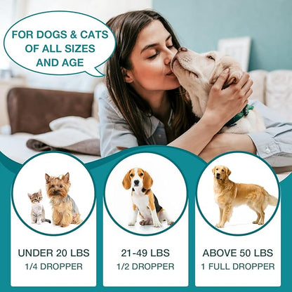 Pet Hemp Oil for Dogs Cats (2 Pack) Joint Pain Support Anxiety Stress Cough Inflammation Relief Skin Arthritis Care Supplement Dog Cat Hemp Drops Tincture (Flavorless)