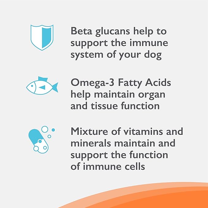 Nutramax Laboratories Nutramax Imuquin Immune Health Supplement Powder for Dogs, with Beta Glucans, Marine Lipids, Vitamins and Minerals, 30 Packets, Updated Version