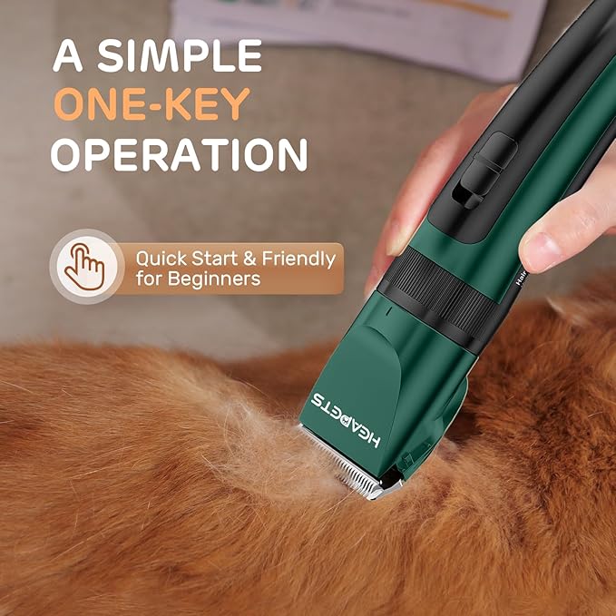 Dog Clippers for Grooming, 2 Pack Pet Hair Trimmers with 2 Speed Grooming Mode, Rechargeable, Cordless, Electric Quiet, Suitable for Dogs Cats (Green)