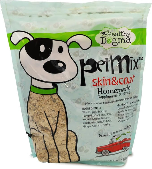 Healthy Dogma - PetMix Dehydrated Dog Food for Allergies, Joint Support & Mobility - Grain Free, Raw, Homemade Dog Food (Skin & Coat, 10 lbs)