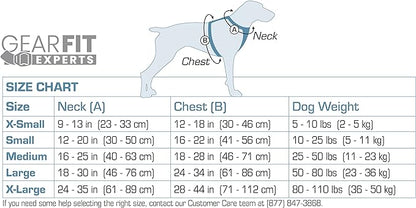 Kurgo Journey Air Dog Harness, Vest Harnesses for Dogs, Pet Hiking Harness for Running & Walking, Reflective, Padded, includes Control Handle, No Pull Front Clip (Black, X-Small)