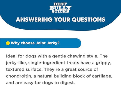 Best Bully Sticks 12 Inch Joint Jerky Gullet Dog Treats (12 Pack) - All-Natural Beef Dog Treats