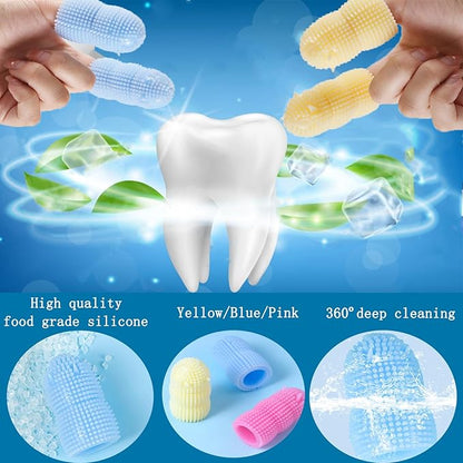 Dog Toothbrush Dog Tooth Brushing Kit ，12Pack Dog Finger Toothbrush for Dog Teeth Cleaning&Dog Dental Care, Dog Tooth Brush Pet Toothbrush
