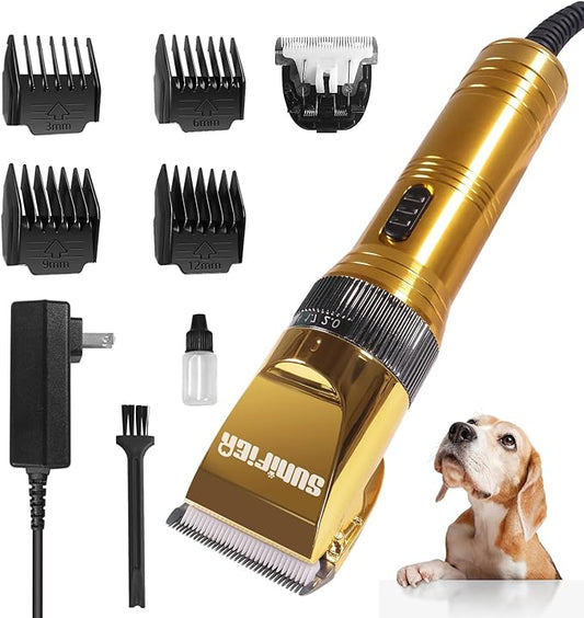 Professional Dog Grooming Clippers for Thick Coat - Sheep Shears for Dogs with Thick Hair – Pet Grooming Clippers for Cats, Sheeps, Horse (Gold)