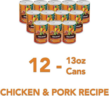 Inception® Wet Dog Food Chicken & Pork Meal Recipe – Complete and Balanced Dog Food – Legume Free Meat First Wet Dog Food – 12/13oz case