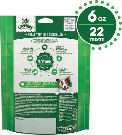 Dog Dental Treats for 5 to 15 lb Dogs to Fight Plaque (22-Count, Pack of 4) (4 Items)