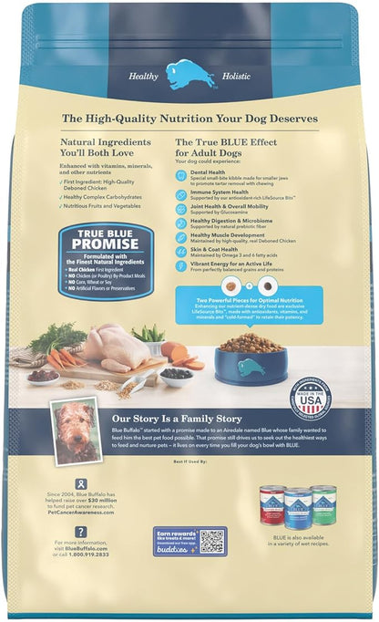 Blue Buffalo Life Protection Formula Natural Adult Small Bite Dry Dog Food, Chicken and Brown Rice 15-lb
