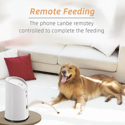 SKYMEE Dog Camera Treat Dispenser, 5GWiFi Remote Pet Camera with Two-Way Audio and Night Vision