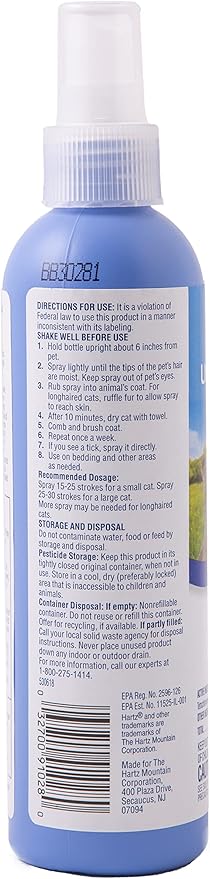 Hartz UltraGuard Flea & Tick Cat Spray, Model:3270091028