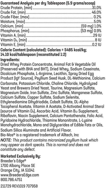 Revival Animal Health Breeder's Edge Foster Care Canine- Powdered Milk Replacer- for Puppies & Dogs- 12oz