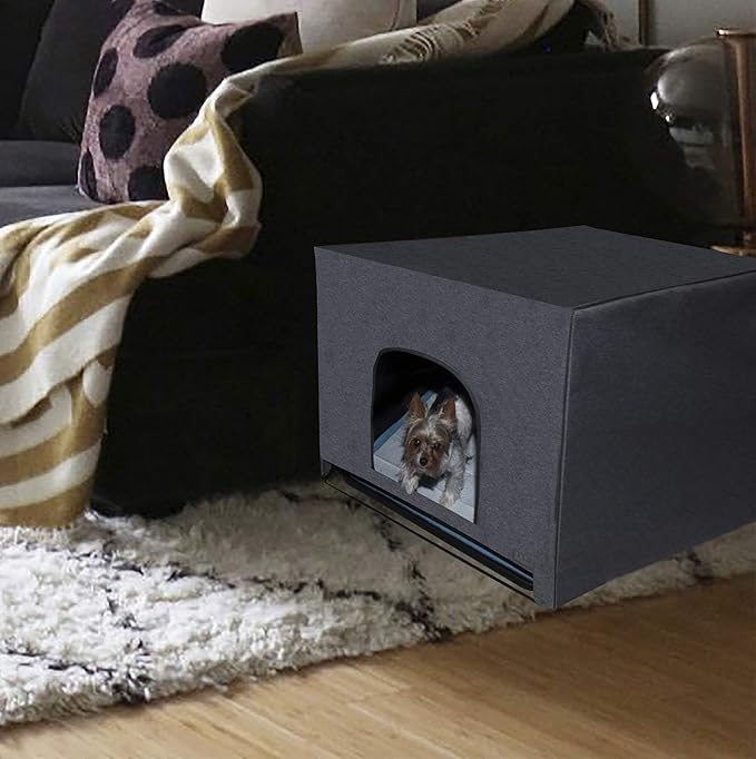 Pet Gear Pro Pawty, Potty Training Aid for Pee Pad/Grass Patch, Removable Tray Holds Pad Included, Hides Messes, Optional Wall Guard, Dog Litter Box, Pro Pawty ONLY- Medium, Charcoal