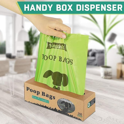 Dog Poop Bags, 350 Poop Bags on a Large Single Roll, Grab & Go, Guaranteed Leak-Proof Biodegradable Poop Bags for Dogs (Scented)