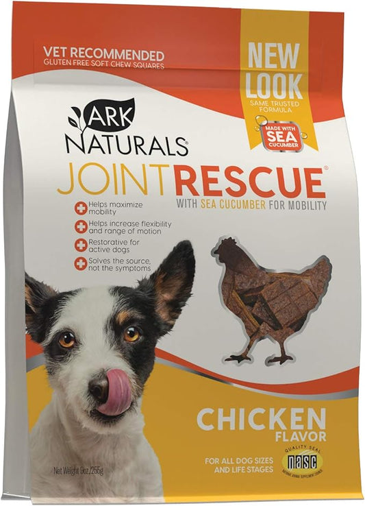 Ark Naturals Joint Rescue Dog Chew, Chicken Flavor, Joint Supplement with Glucosamine & Chondroitin, 1 Pack