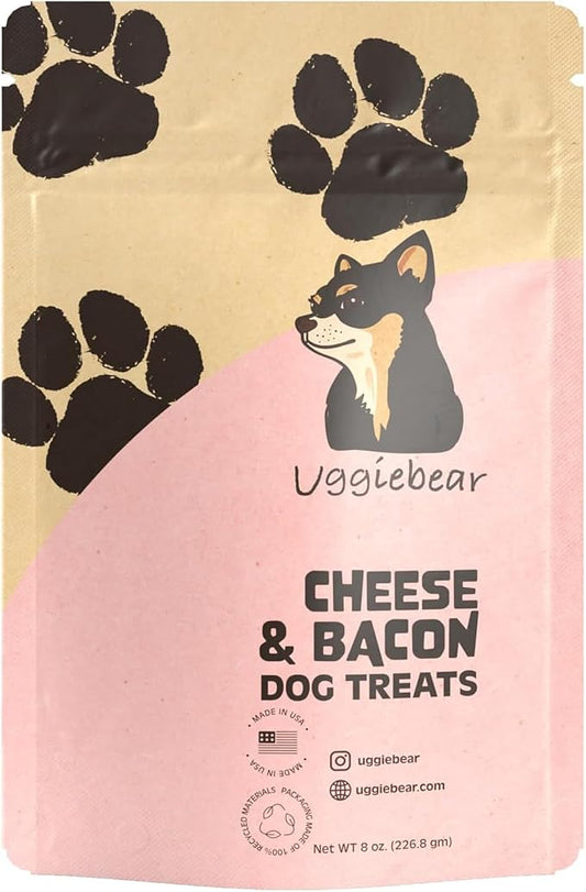 All Natural, Made in The USA, and Grain Free Dog Treats, Cheese & Bacon Flavor, Low Calorie, 100% Recycled Packaging