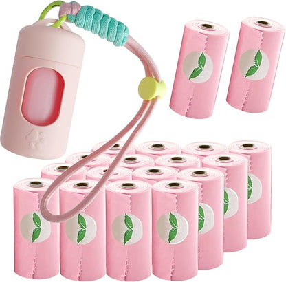 A&H ZIER Poop Bags Holder with Portable Colorful Lanyard, Soft-touch Dog Poop Bags Dispenser Dog Waste Bags, Compatible with any Dog Walking Accessories