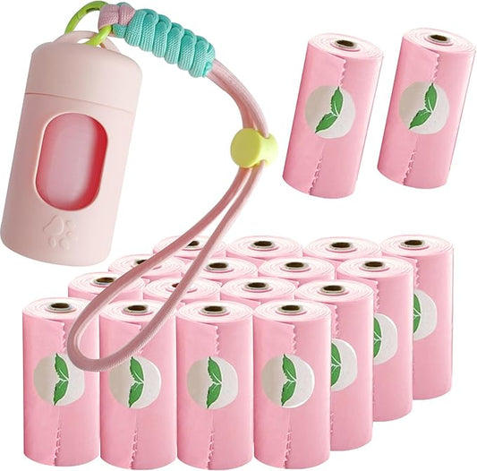 A&H ZIER Poop Bags Holder with Portable Colorful Lanyard, Soft-touch Dog Poop Bags Dispenser Dog Waste Bags, Compatible with any Dog Walking Accessories