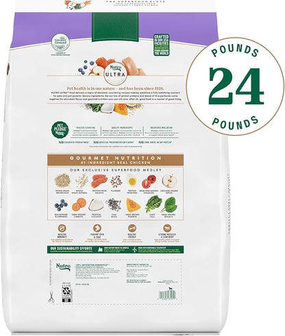 Nutro Ultra Adult Dry Dog Food with a Trio of Proteins from Chicken, Lamb and Salmon, 24 lb. Bag