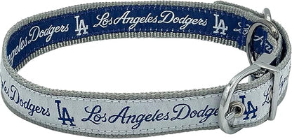 Pets First Los Angeles Dodgers Reversible MLB Dog Collar, Large. Premium Home & Away Two-Sided Pet Collar Adjustable with Metal Buckle. Your Favorite Baseball Team Pet Collar (LAD-3280-LG)