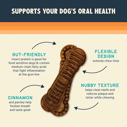 Jiminy's Dental Chews for Dogs, Cinnamon, Small, 20ct (Pack of 6)