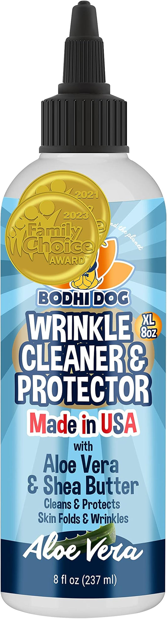 Bodhi Dog Wrinkle Cleaner and Protector | Extra Large 8oz | Soother & Protect Wrinkles & Skin | Stain Remover & Anti Itch for Bulldogs & Pugs | Made in The USA