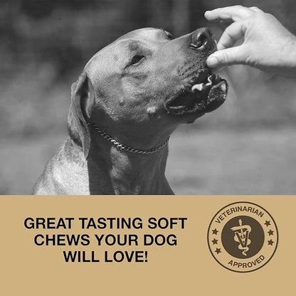 Anal Gland Support Soft Chews for Dogs - Dog Supplements with Beet Pulp, Psyllium Husk, Dandelion Root & Pumpkin - Digestive & Gut Health, Normal Bowel Function - Beef Flavor, 60 Count