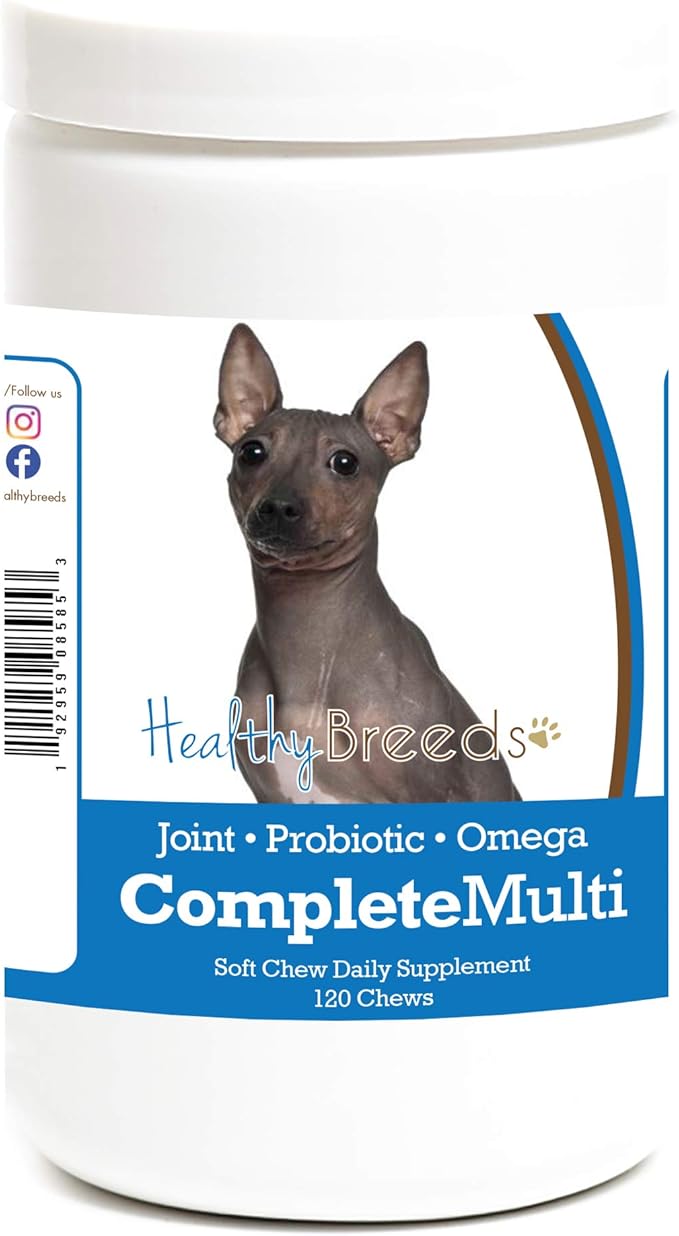Healthy Breeds American Hairless Terrier All in One Multivitamin Soft Chew 120 Count