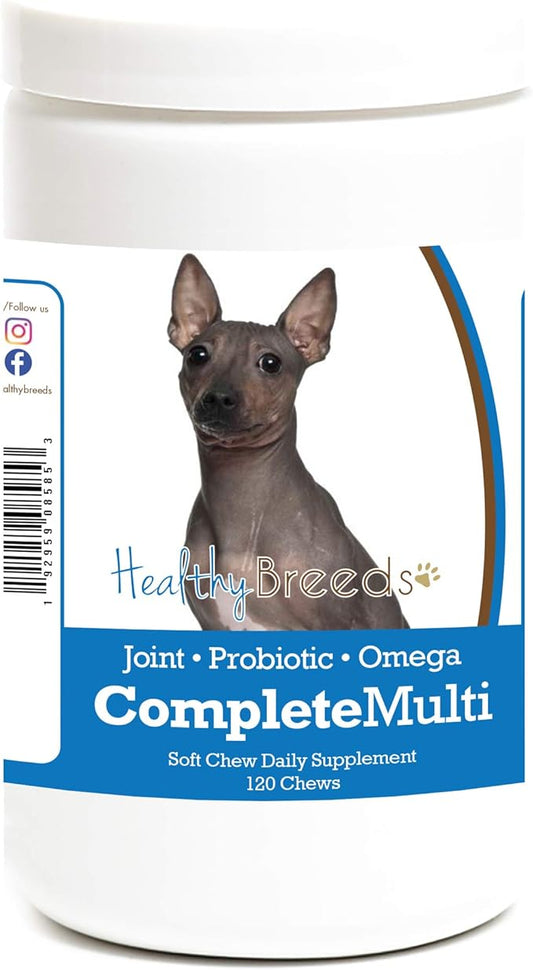 Healthy Breeds American Hairless Terrier All in One Multivitamin Soft Chew 120 Count