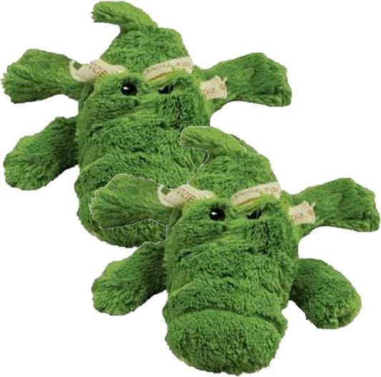 KONG Cozie Ali The Alligator Medium Dog Toy, Green (2 Pack)