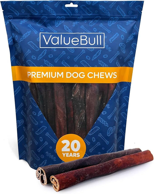 ValueBull Collagen Sticks, Beef Dog Chews, Super Jumbo 12 Inch, 25 Count - Natural & Safe, Single Ingredient, Rawhide-Free, Long Lasting, Healthy for Hips, Joints, Skin & Coat