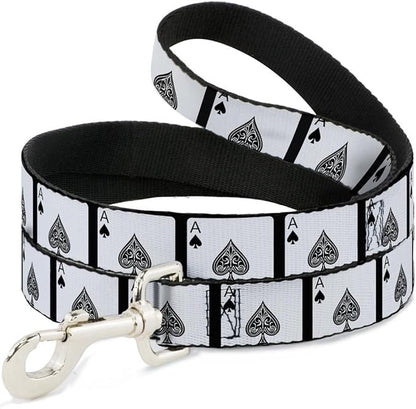Dog Leash Ace of Spades 4 Feet Long 0.5 Inch Wide