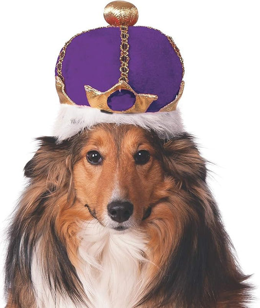 Rubie's Costume Co Mardi Gras King's Crown for Pets, Small/Medium, Purple