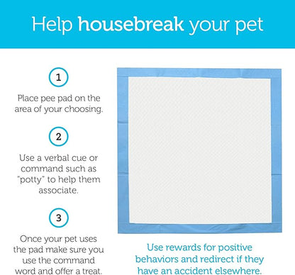 Paws & Pals Leak-Proof Potty Training Pee Pads for Dogs and Puppies, Large - 22x22 Disposable, 150 Count