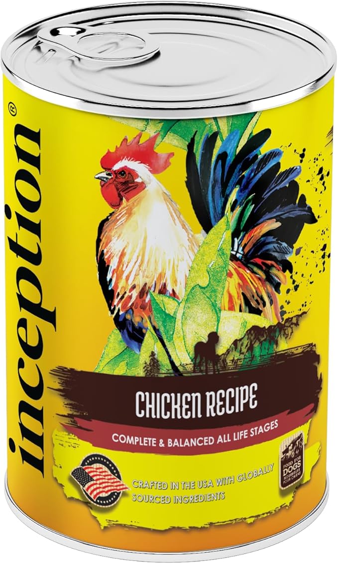 Inception® Wet Dog Food Chicken Recipe – Complete and Balanced Dog Food – Meat First Legume Free Wet Dog Food – 12/13oz case