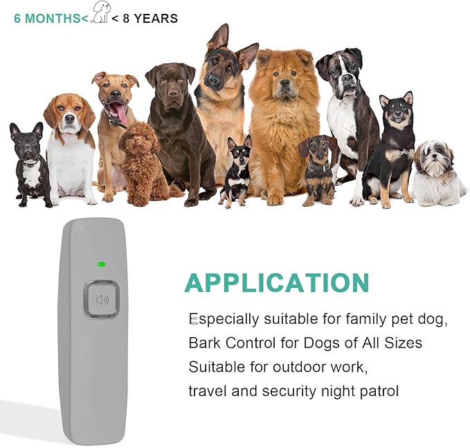 Ultrasonic Dog Barking Control Device, Anti Barking Device Dog Barking Silencer Dog Bark Deterrent Devices 20ft Range Dog Training & Behavior Aids Anti Bark Device