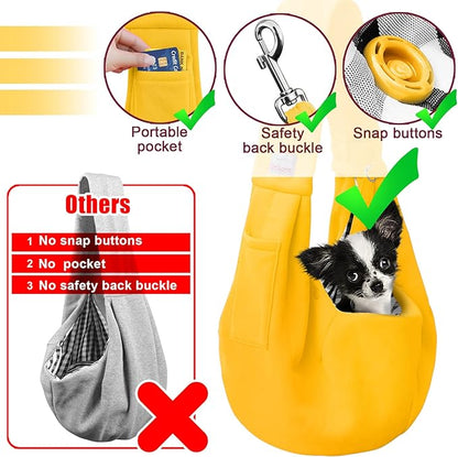 Dog Carrier Sling - Stylish and Convenient - Comfortable Dog Purse for Traveling - Secure Bag for On-The-Go Pet Parents - Perfect for Small Dogs - Fashionable and Functional - stay Hands-Free