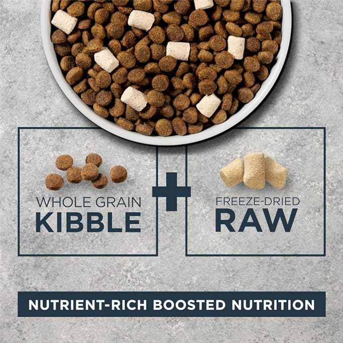 Instinct Raw Boost Whole Grain Dry Dog Food, Natural Real Lamb & Oatmeal Recipe Kibble with Omegas + Freeze Dried Raw Dog Food, 20 lb. Bag