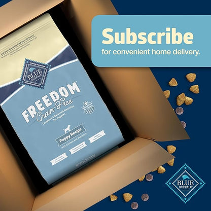 Blue Buffalo Freedom Grain-Free Puppy Dry Dog Food with DHA, Complete & Balanced Nutrition for Puppies, Made in the USA, Chicken & Potatoes, 24-lb. Bag