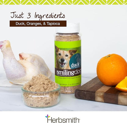 Herbsmith Kibble Seasoning – Freeze Dried Duck – DIY Raw Coated Kibble Mixer – Dog Food Topper for Picky Eaters [Bundle x2 Units]
