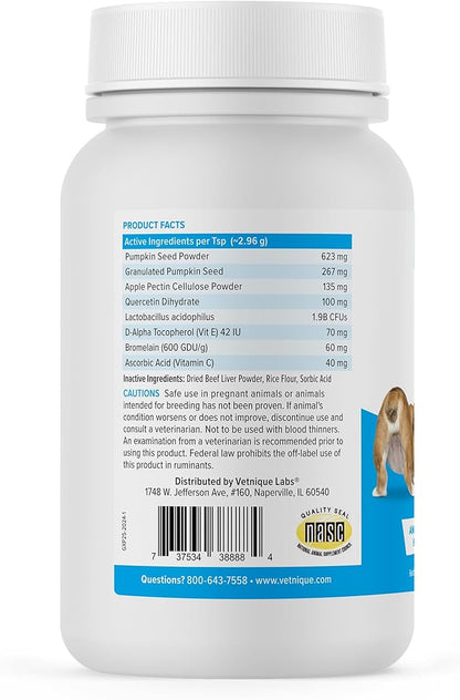 Glandex Dog Fiber Supplement Powder for Anal Glands with Pumpkin, Digestive Enzymes & Probiotics - Vet Recommended Healthy Bowels and Digestion - Boot The Scoot (Beef Liver, 2.5oz Powder)
