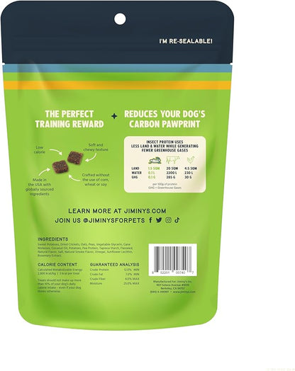 Jiminy's Chewy Cricket Dog Training Treats, Hypoallergenic, 6oz, Sweet Potato & Pea (Pack of 1)
