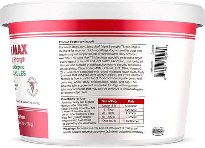 Triple Strength HA Granules for Dogs, Glucosamine, Chondroitin, Creatine, MSM and Antioxidants - Hip and Joint Support Supplement, 120 Doses
