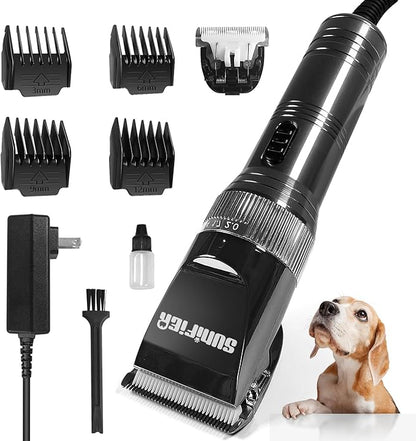 Professional Dog Grooming Clippers for Thick Coat - Sheep Shears for Dogs with Thick Hair – Pet Grooming Clippers for Cats, Sheeps, Horse (Black)