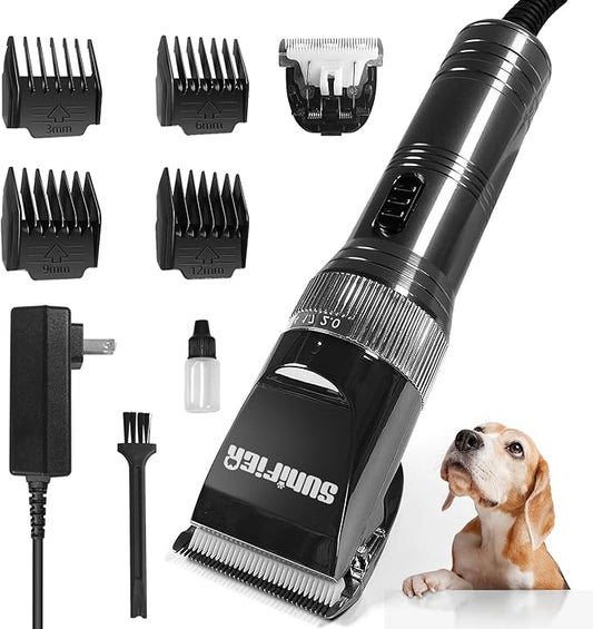 Professional Dog Grooming Clippers for Thick Coat - Sheep Shears for Dogs with Thick Hair – Pet Grooming Clippers for Cats, Sheeps, Horse (Black)