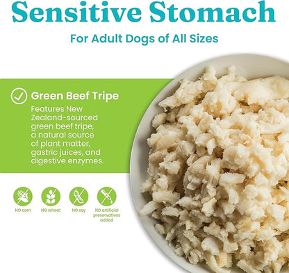 Solid Gold Green Cow Wet Dog Food Mix in for Adult & Senior Dogs for Picky Eaters - Canned Dog Food Additive to Mix with Kibble - Beef Tripe for Sensitive Stomachs 6 Pack/13.2 oz Cans
