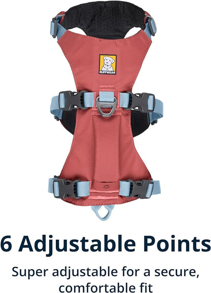 Ruffwear, Flagline Dog Harness, Lightweight and Reflective, No Pull Dog Lift Harness for Hiking, Running and Everyday Use, Salmon Pink, X-Small