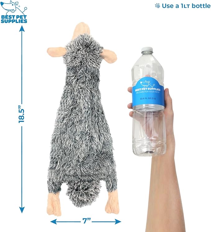 Best Pet Supplies Stuffing Free Squeaky Dog Toys for Small Dogs, Medium Dogs, and Large Dogs, Durable, Best Dog Chew Toy for Teething Puppy, Indoor Play, Holds Plastic Bottle - Sheep, Large