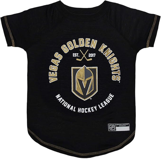 Pets First NHL Las Vegas Golden Knights Tee Shirt for Dogs & Cats, X-Small. - are You A Hockey Fan? Let Your Pet Be an NHL Fan Too!