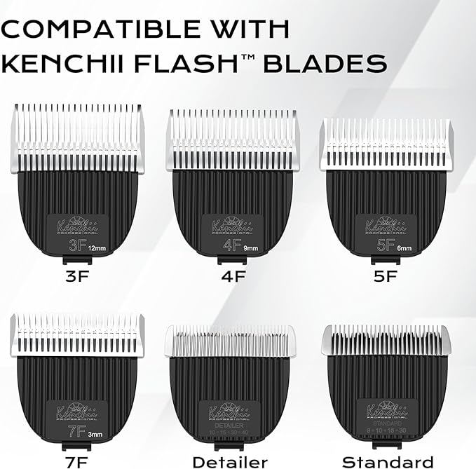 Kenchii Flash Dog Clippers for Grooming - 4-in-1 Digital Cordless Dog Grooming Clippers - Precision Pet Grooming Trim, Shape, and Style Effortlessly, White